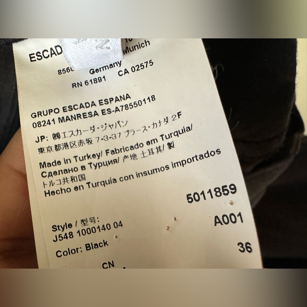 Escada Sport Black Denim Pants - Picture 7 of 12